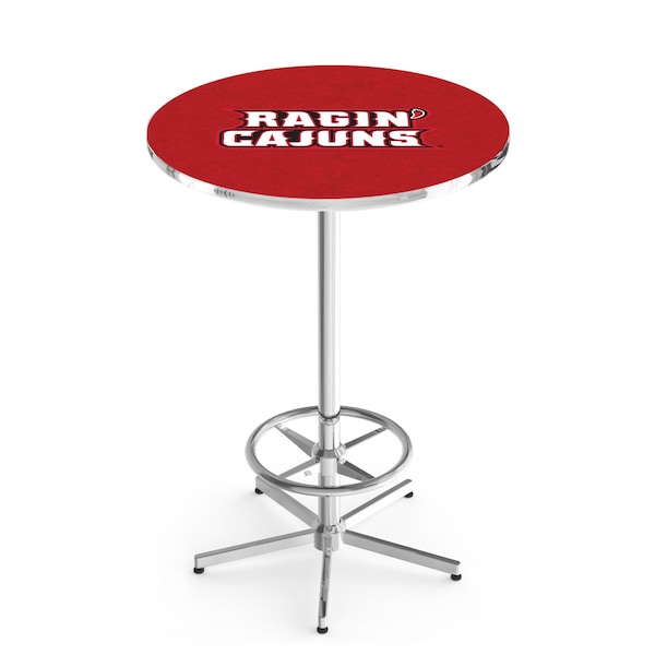 42" Chrome Louisiana-Lafayette Pub Table